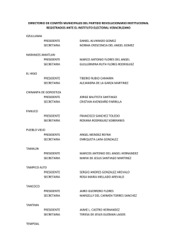 Directorios de Comit&eacute;s Municipales