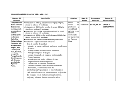 - Uso de semilla de calidad. - Manejo y conservaci&oacute;n de suelos en