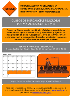 Certificado IATA para Transporte A&eacute;reo de Mercanc&iacute;as Peligrosas