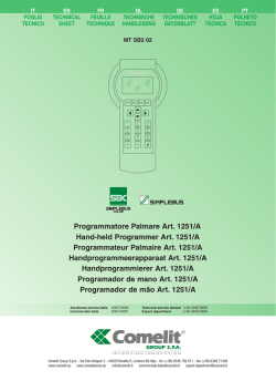 MT SB2 02 - Comelit Group S.p.A.
