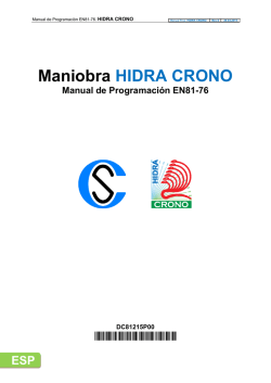 Maniobra HIDRA CRONO Manual de
