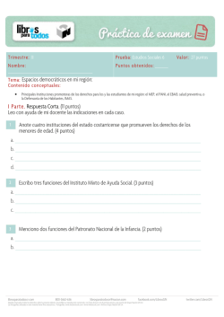 Tema: Espacios democr&aacute;ticos en mi regi&oacute;n: I Parte. Respuesta