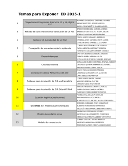 Temas para Exponer ED 2015-1