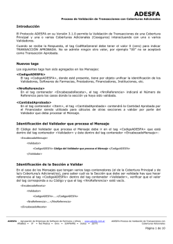 Proceso de Validaci&oacute;n con Coberturas Adicionales