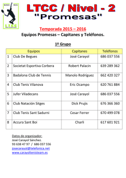 clubs participantes y telefonos &ndash; promesas 2015 &ndash; 2016