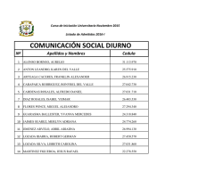 COMUNICACI&Oacute;N SOCIAL DIURNO