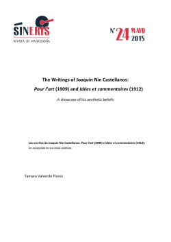 Pour l`art (1909) and Id&eacute;es et commentaires (1912)