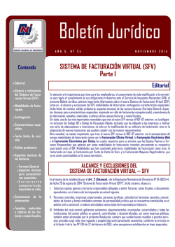 SISTEMA DE FACTURACI&Oacute;N VIRTUAL (SFV) Parte I