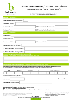 ludoteka larunbatetan / ludoteca de los s&aacute;bados izen