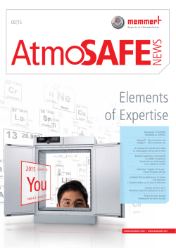 Memmert AtmoSAFE News 6/2015