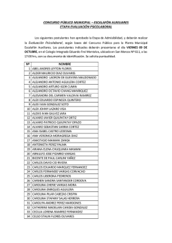Evaluaci&oacute;n Psicolaboral Escalaf&oacute;n