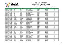 D&Eacute;CIMA ENTREGA CICLO ESCOLAR 2013
