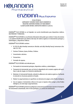 Enzidina Espuma - Ficha T&eacute;cnica