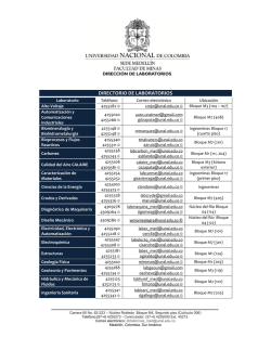 Directorio - Facultad de Minas - Universidad Nacional de Colombia