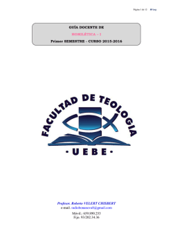 gu&iacute;a - Facultad Protestante de Teolog&iacute;a UEBE