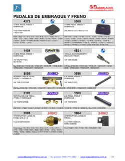 PEDALES DE EMBRAGUE Y FRENO