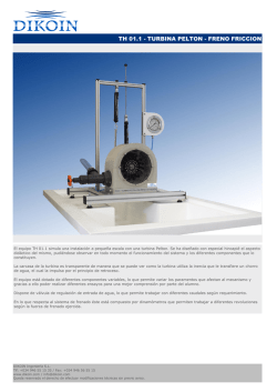TH 01.1 - TURBINA PELTON - FRENO FRICCION