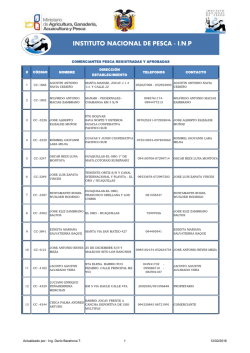 Comerciantes(Pesca) - Instituto Nacional de Pesca