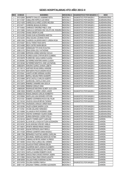 Distribuci&oacute;n en Sedes