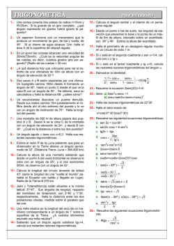 EJERCICIOS DE TRIGONOMETR&Iacute;A