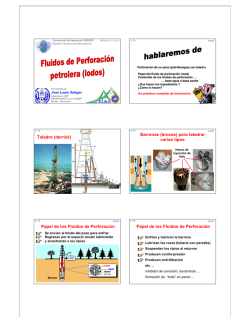 Barrenas (brocas) para taladrar varios tipos Papel de los Fluidos de