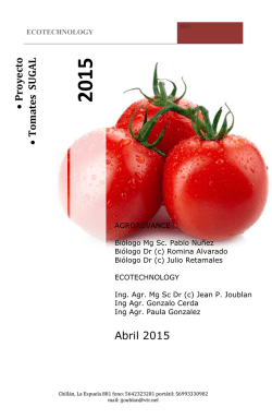 &bull; Proyecto &bull; Tomates SUGA L Abril 2015