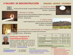 Talleres de Bioconstrucci&oacute;n C&uacute;pula y b&oacute;vedas de