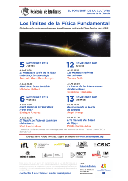 Los l&iacute;mites de la F&iacute;sica Fundamental