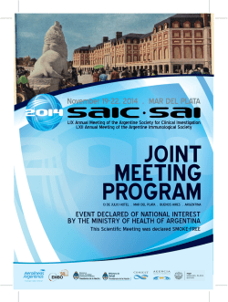 Scientific Program - SAIC