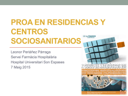 PROA en residencias y CSS. Leonor Peria&ntilde;ez