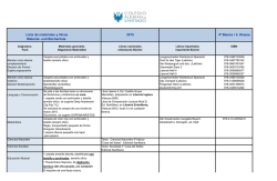 Lista de materiales y libros 2015 4&ordm; B&aacute;sico / 4. Klasse Material