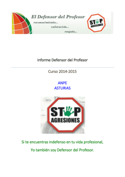 Informe Defensor del Profesor