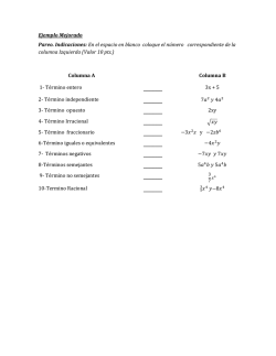 Ejemplo Mejorado Pareo. Indicaciones: En el espacio en blanco