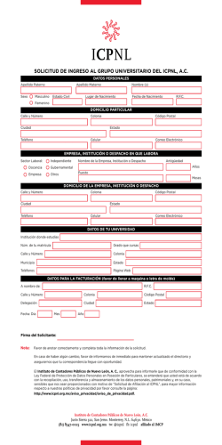 solicitud de ingreso al grupo universitario del icpnl, ac