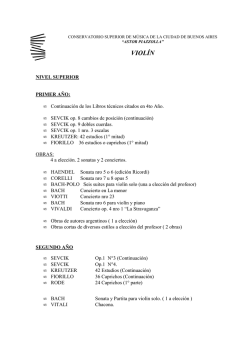programa violin nivel superior - Conservatorio Superior de M&uacute;sica