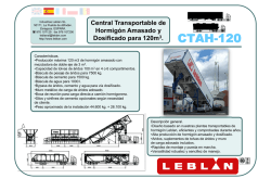 Central Transportable de Hormig&oacute;n Amasado y Dosificado