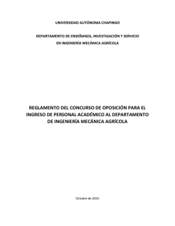 Reglamento del Concurso de oposici&oacute;n para el ingreso de personal