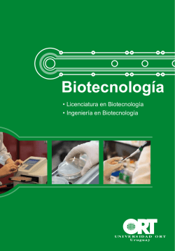 Folleto de Biotecnolog&iacute;a - Universidad ORT Uruguay