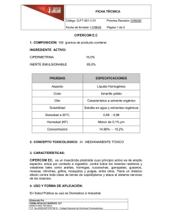 FICHA T&Eacute;CNICA CIPERCOM E.C 1. COMPOSICI&Oacute;N: 100 gramos
