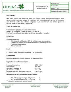 FICHA TECNICA Maltodextrina