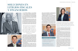 SOLUCIONES EN LITIGIOS FISCALES Y FINANCIEROS