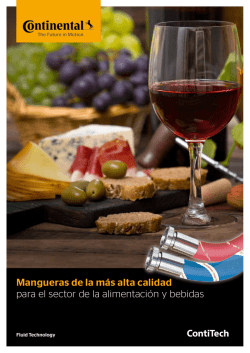 Mangueras de la m&aacute;s alta calidad para el sector de la alimentaci&oacute;n