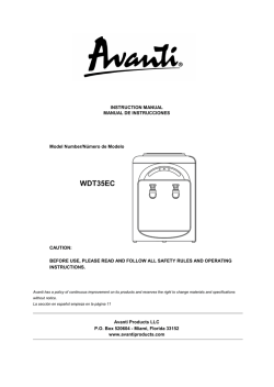 Model WDT35EC - Cold and Room Temperature