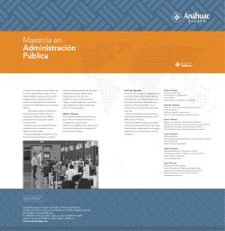 Maestr&iacute;a en Administraci&oacute;n P&uacute;blica