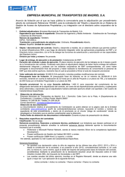 Anuncio de licitaci&oacute;n