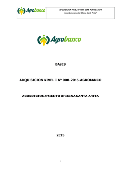 BASES ADQUISICION NIVEL I N&ordm; 008-2015