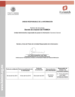Decreto de creaci&oacute;n del ITAIMICH