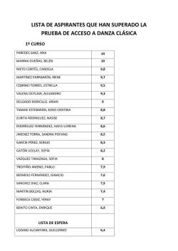 LISTA DE ASPIRANTES QUE HAN SUPERADO LA PRUEBA DE