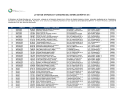 Listado de Ganadores Sistema M&eacute;rito