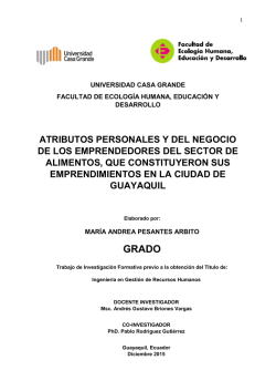 atributos personales y del negocio de los emprendedores del sector